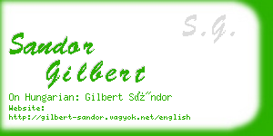 sandor gilbert business card